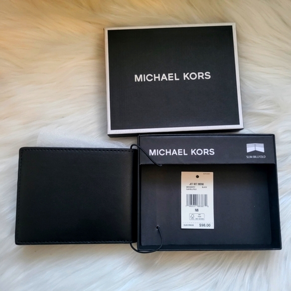 NWT Michael Kors Jet Set Men's Slim Billfold Wallet in a Gift Box $98 - Picture 9 of 17